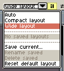 Workspace layout list.
