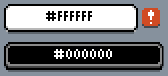 Foreground and background color buttons.